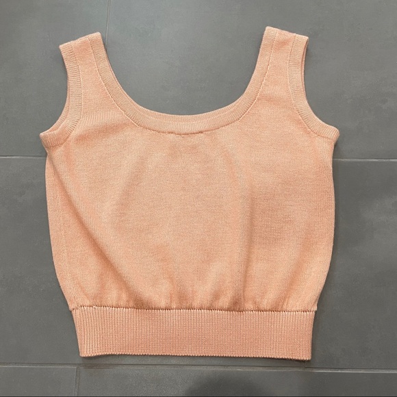 Vintage St. John Peach Santana Knit Tank Sweater - Picture 8 of 8